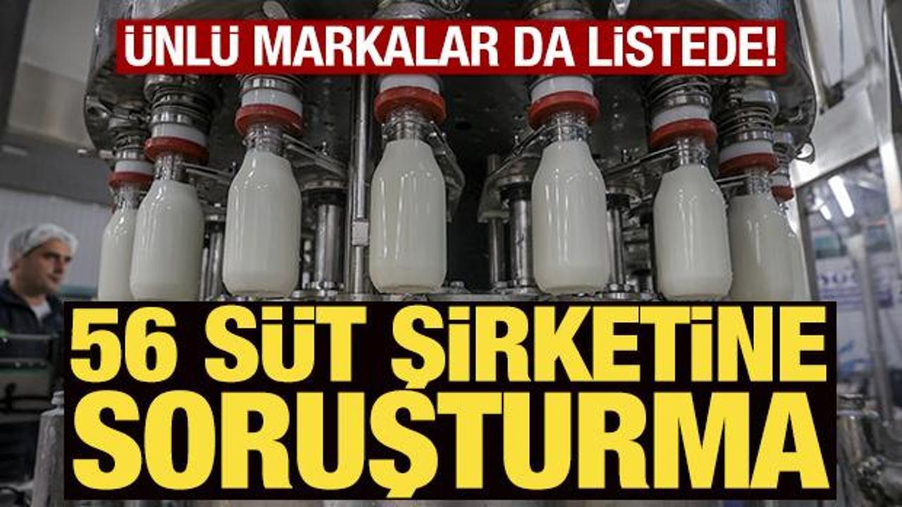 56 süt şirketine soruşturma! Ünlü markalar listede
