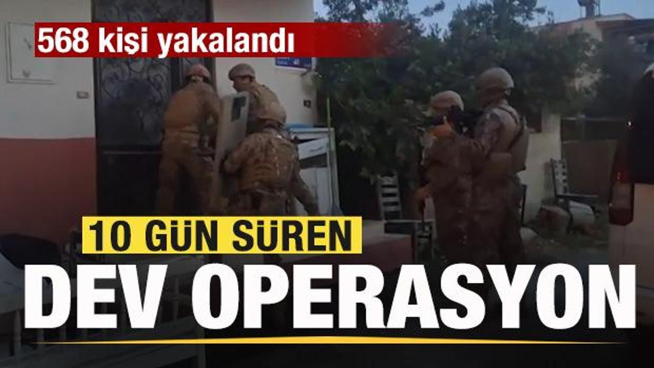 Bakan Yerlikaya büyük operasyonu duyurdu: 568 kişi yakalandı