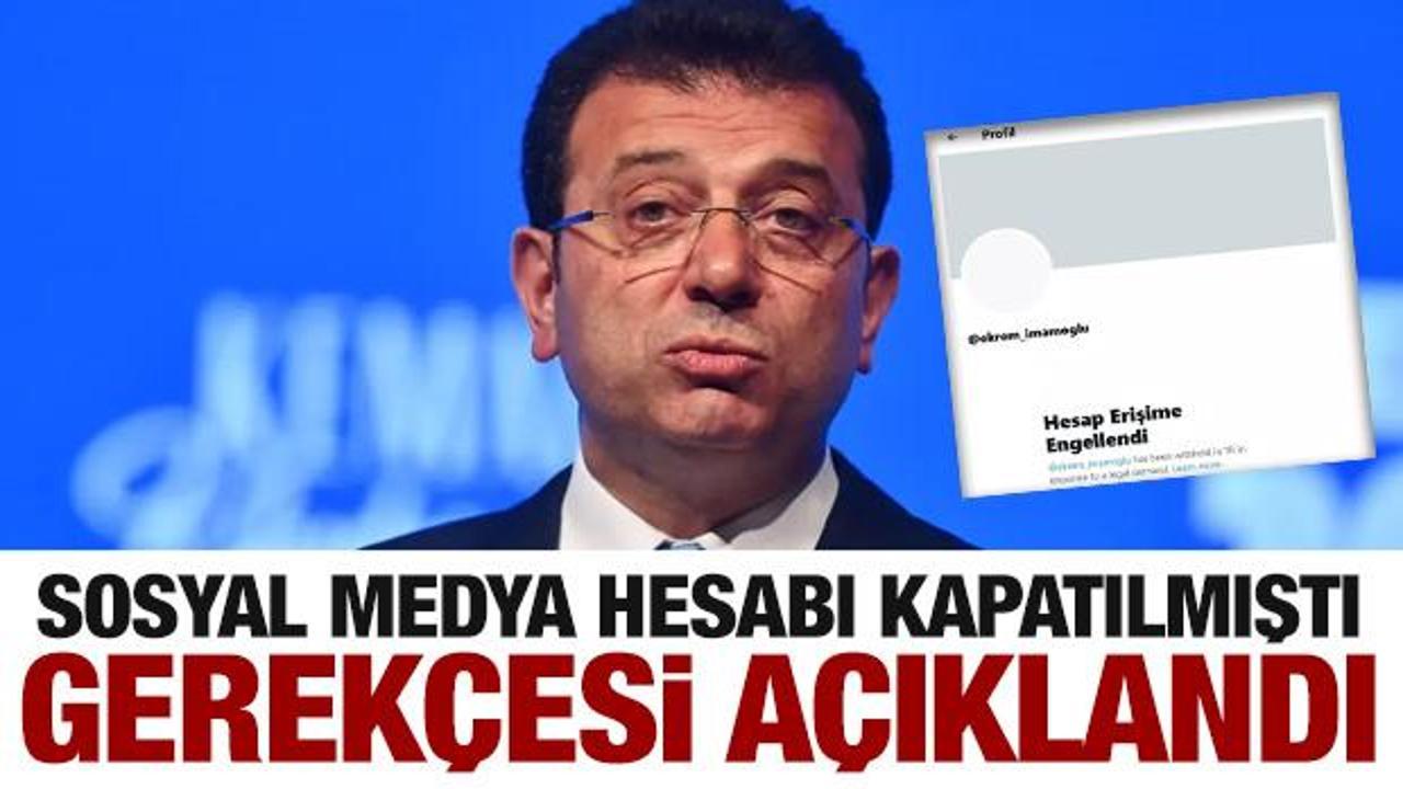 İmamoğlu'nun X hesabının kapatılmasının nedeni açıklandı