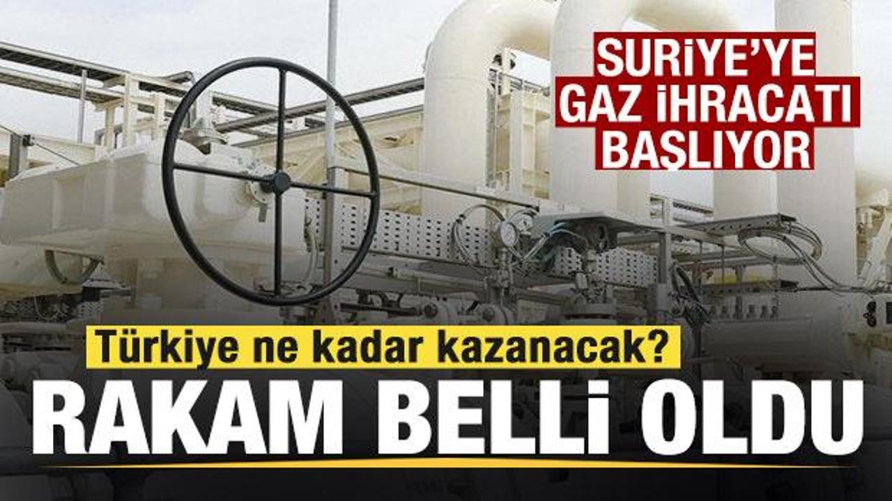 Suriye'ye gaz ihracatı başlıyor! Türkiye ne kadar kazanacak? Rakam belli oldu