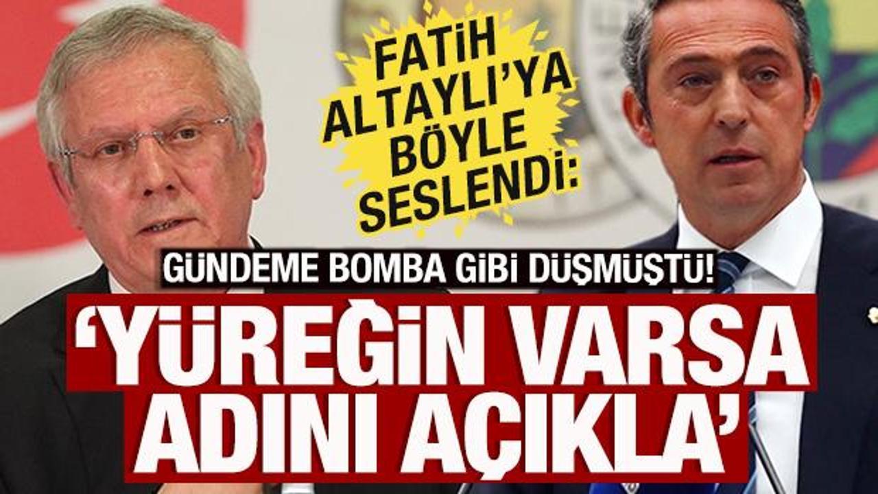 Yıldırım'dan Altaylı&rsquo;ya meydan okuma: &lsquo;Y&uuml;reğin varsa adını a&ccedil;ıkla&rsquo;