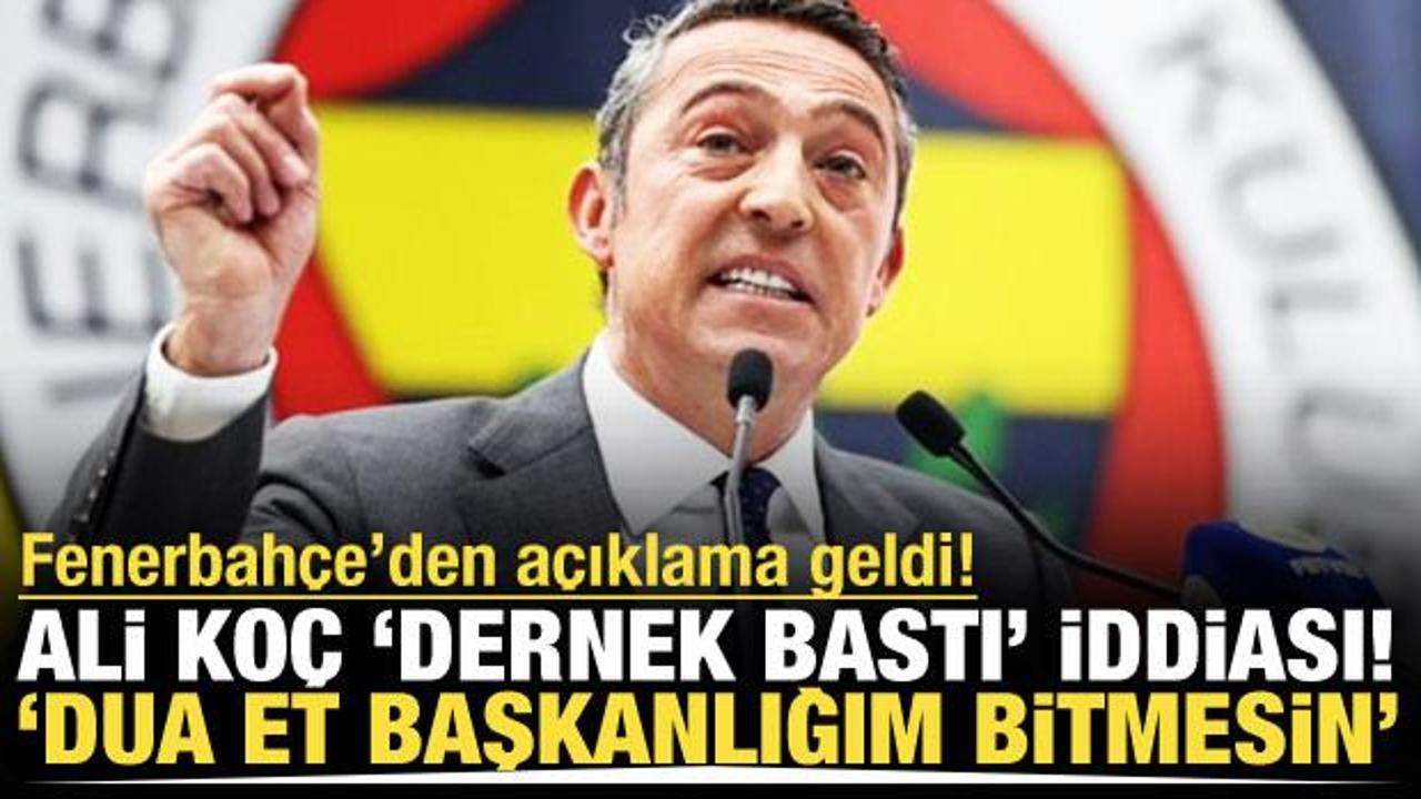 Ali Koç 'Dernek bastı' iddiası hakkında şok açıklama! 