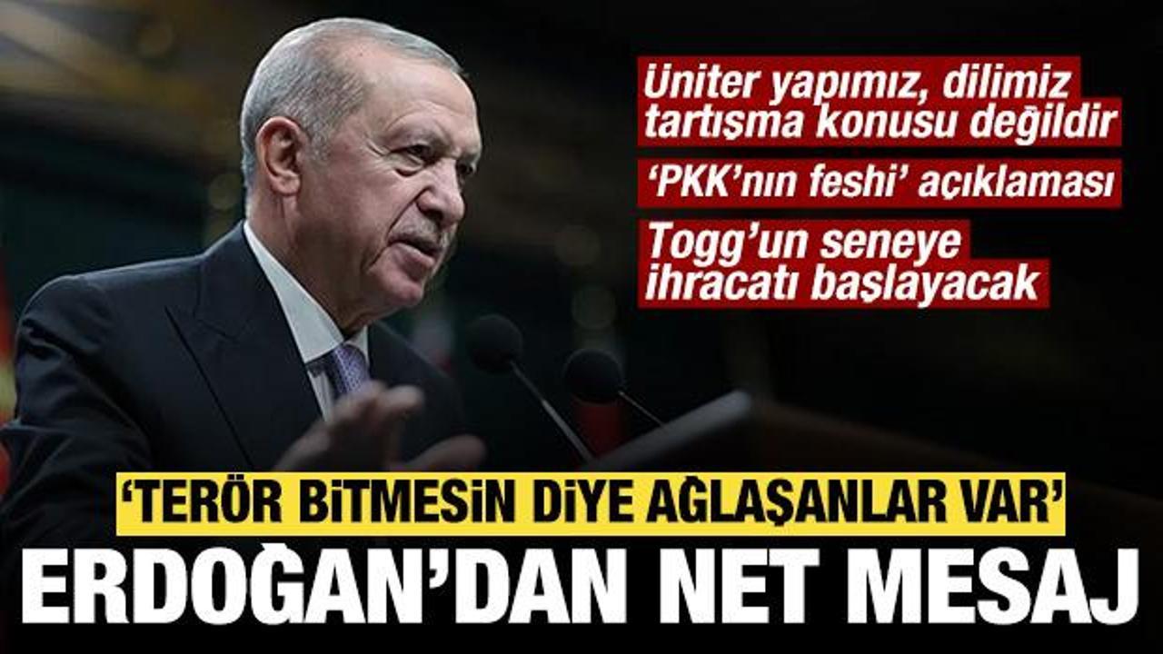 Erdoğan'dan net mesaj: &Uuml;niter yapımız, resmi dilimiz, bayrağımız tartışma konusu değildir