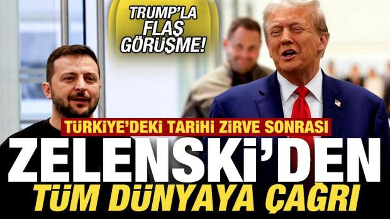 T&uuml;rkiye'deki tarihi g&ouml;r&uuml;şme sonrası Zelenski'den ilk a&ccedil;ıklama! Trump'la flaş g&ouml;r&uuml;şme