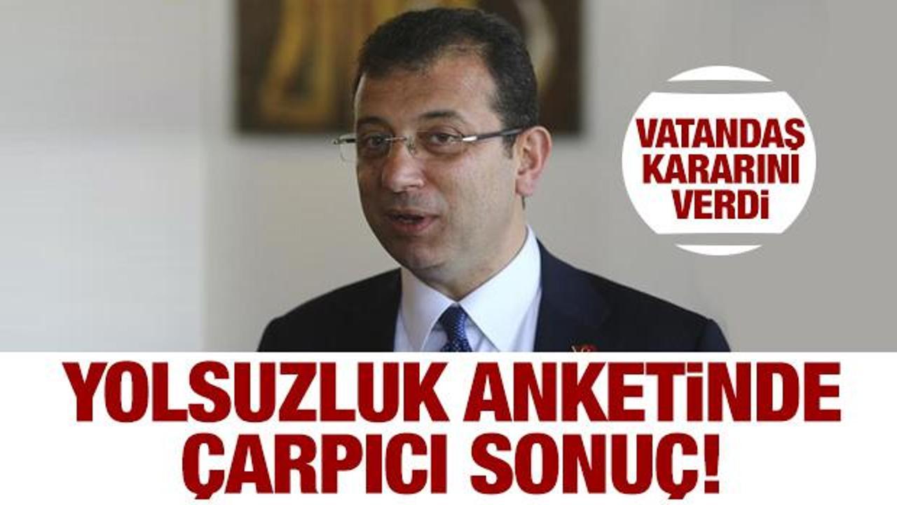 Vatandaşlar İmamoğlu ve yolsuzluk anketine katıldı! Yüzde 64'lük sonuç