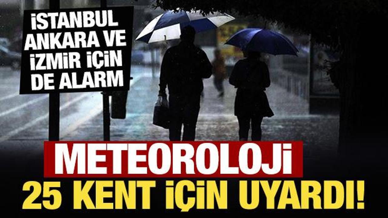 Yeni harita yayımlandı! Meteoroloji'den 25 kente peş peşe uyarı