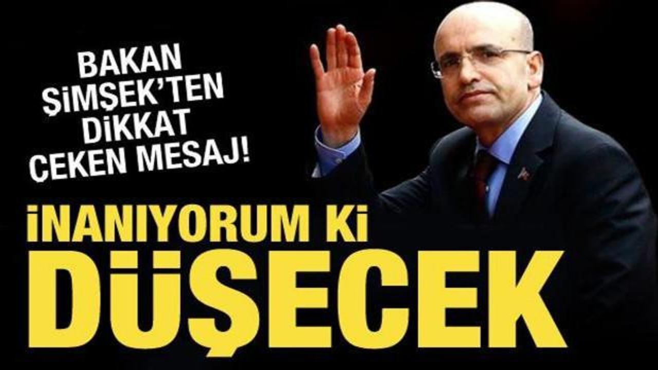 Bakan Şimşek'ten enflasyon mesajı: Yıl sonu hedefine ulaşacağız