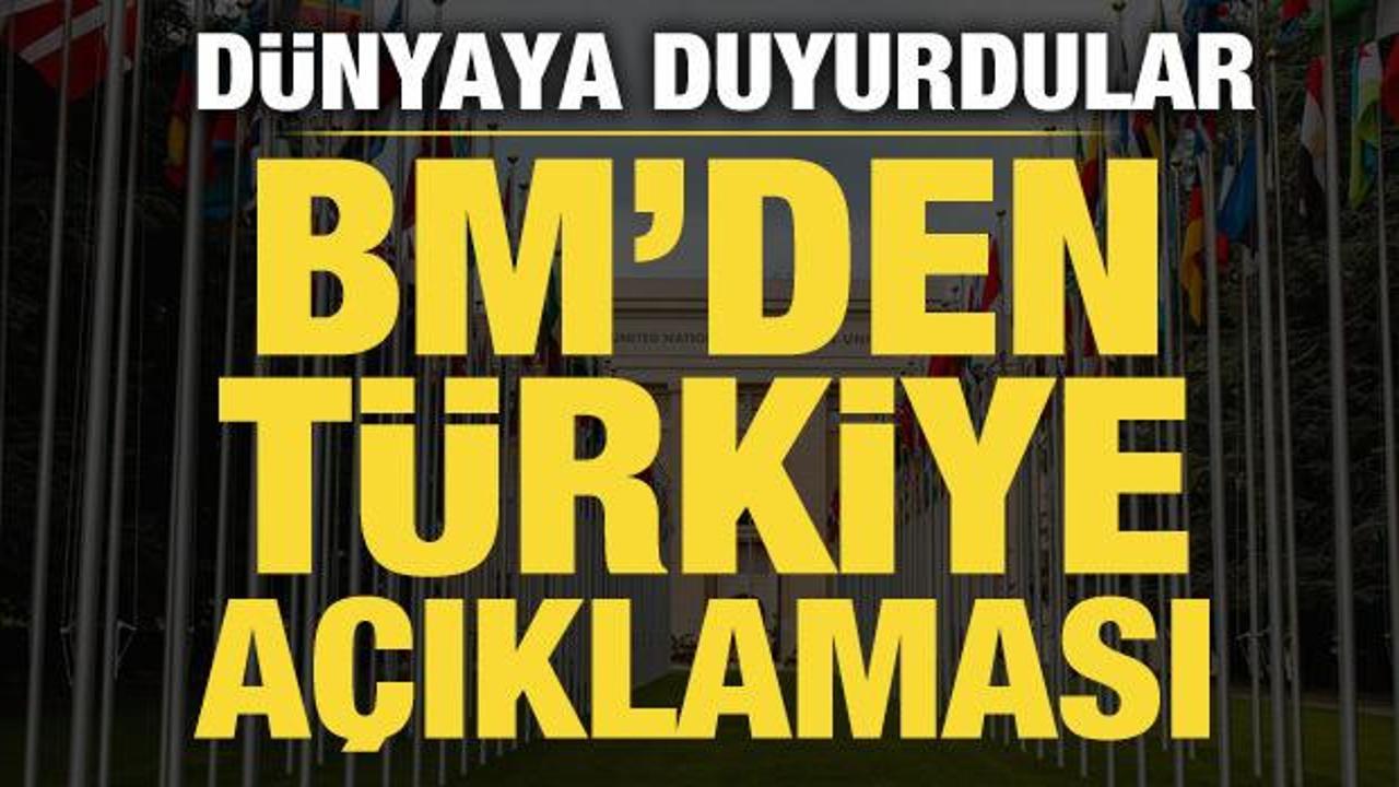 Birleşmiş Milletler'den T&uuml;rkiye a&ccedil;ıklaması