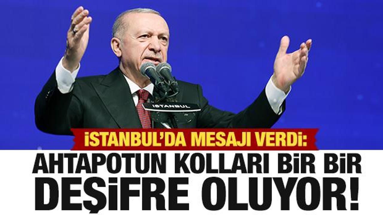 Cumhurbaşkanı Erdoğan'dan İstanbul mesajı: Ahtapotun kolları bir bir deşifre oluyor