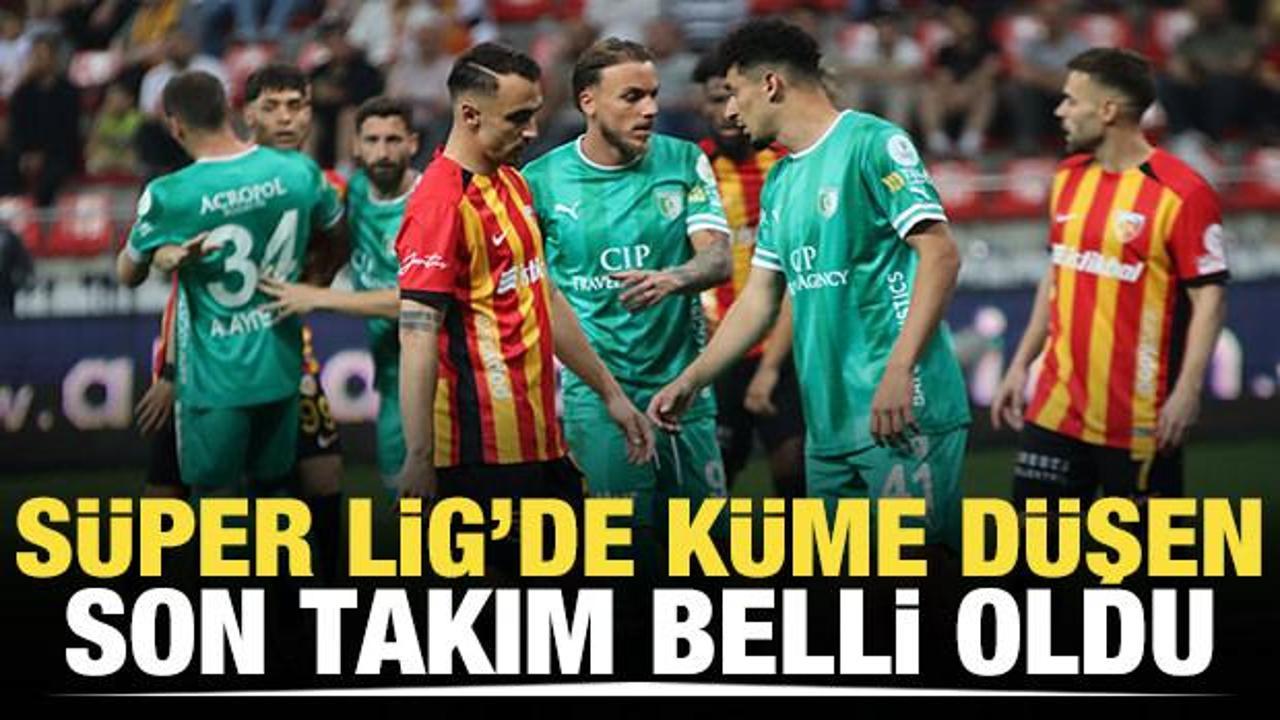 Süper Lig'de küme düşen son takım belli oldu