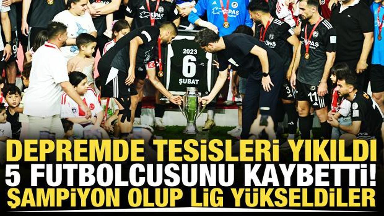 Depremde tesisleri yıkıldı, 5 oyuncusunu kaybetti! Şampiyon olup, lig yükseldiler