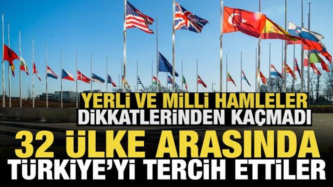 Yerli ve milli hamleler dikkatlerinden kaçmadı: 32 ülke arasından Türkiye tercihleri oldu