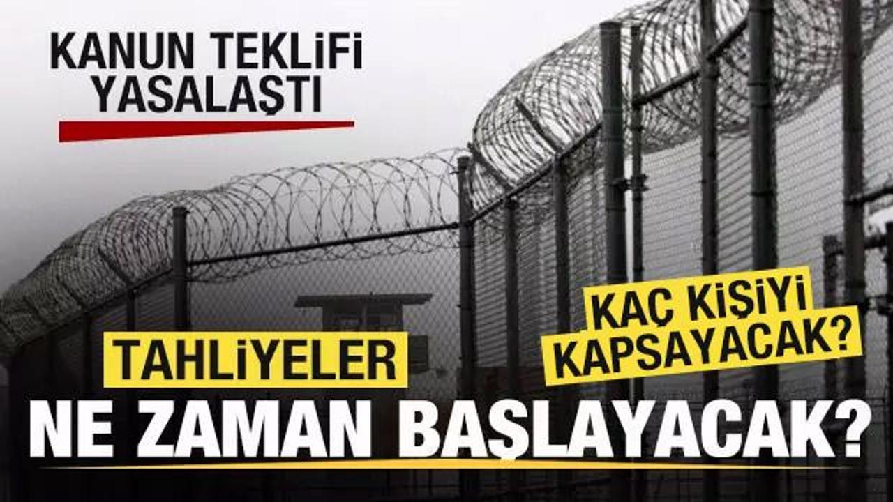 Kanun teklifi yasalaştı! Tahliyeler ne zaman başlayacak, ka&ccedil; kişiyi kapsayacak?