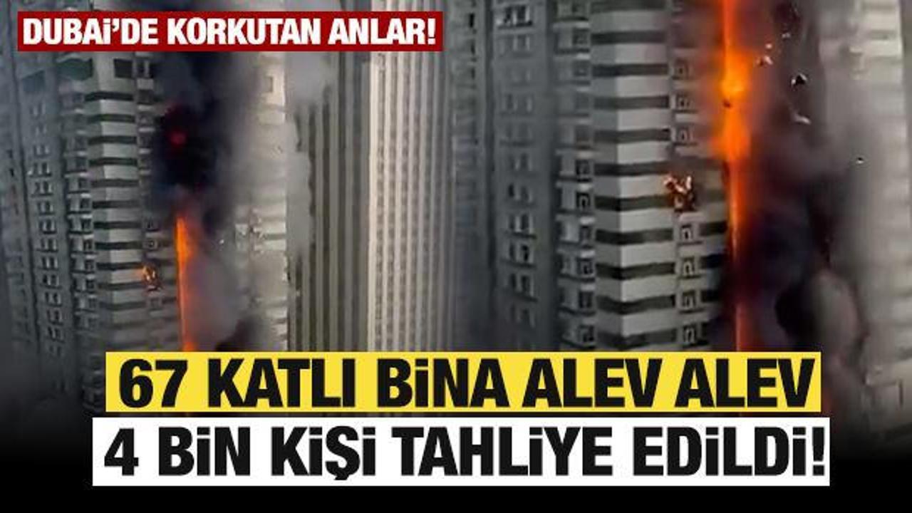 Dubai Marina'da 67 katlı g&ouml;kdelende yangın paniği: 4000 kişi tahliye edildi