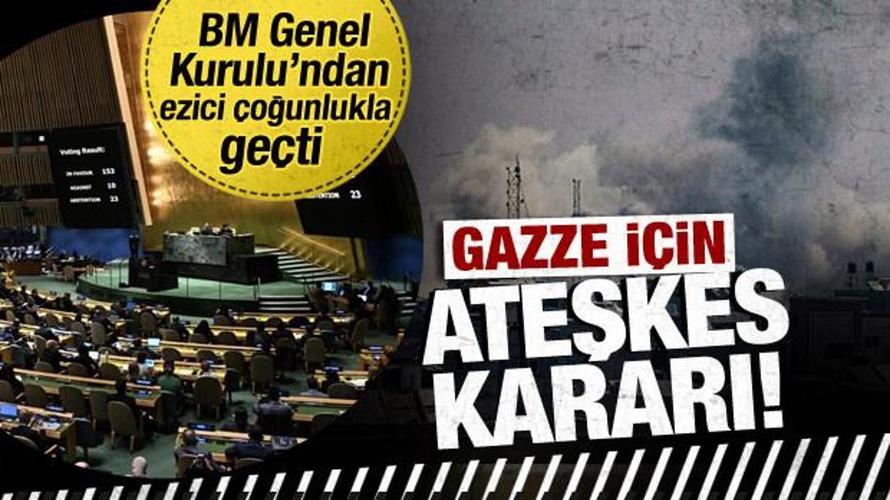 Gazze i&ccedil;in ateşkes tasarısı Birleşmiş Milletler'den ge&ccedil;ti