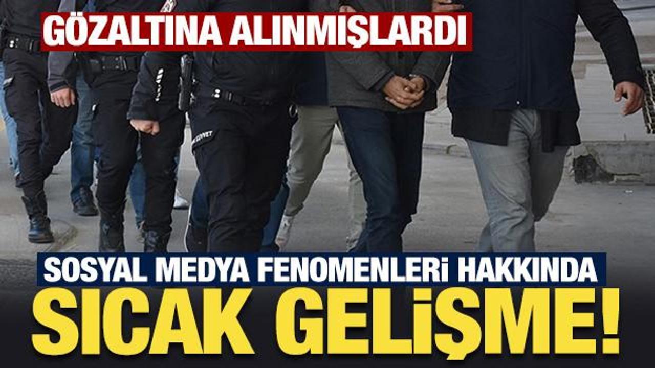 G&ouml;zaltına alınan sosyal medya fenomenleri i&ccedil;in yeni karar!