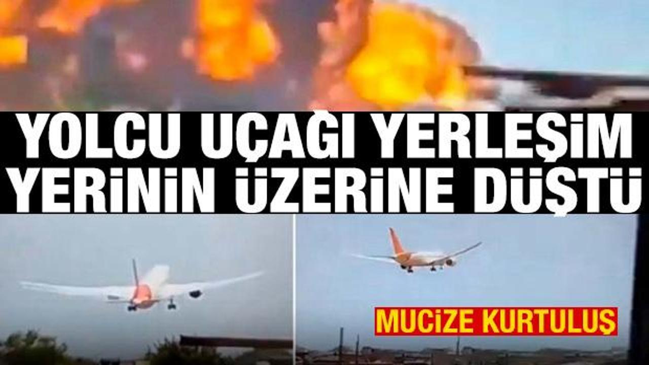 Hindistan'da yolcu u&ccedil;ağı yerleşim yerine d&uuml;şt&uuml;