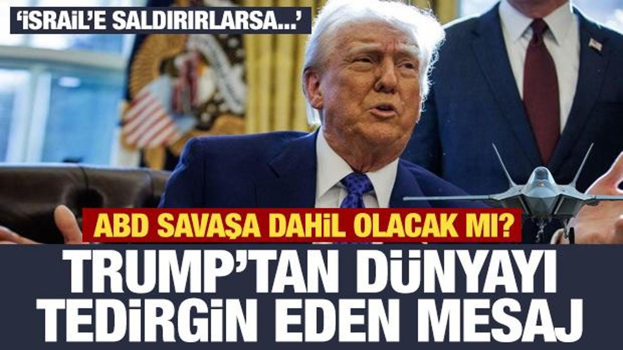 İsrail İran'a saldırdı! Trump'tan dünyayı tedirgin eden mesaj! ABD savaşa girebilir