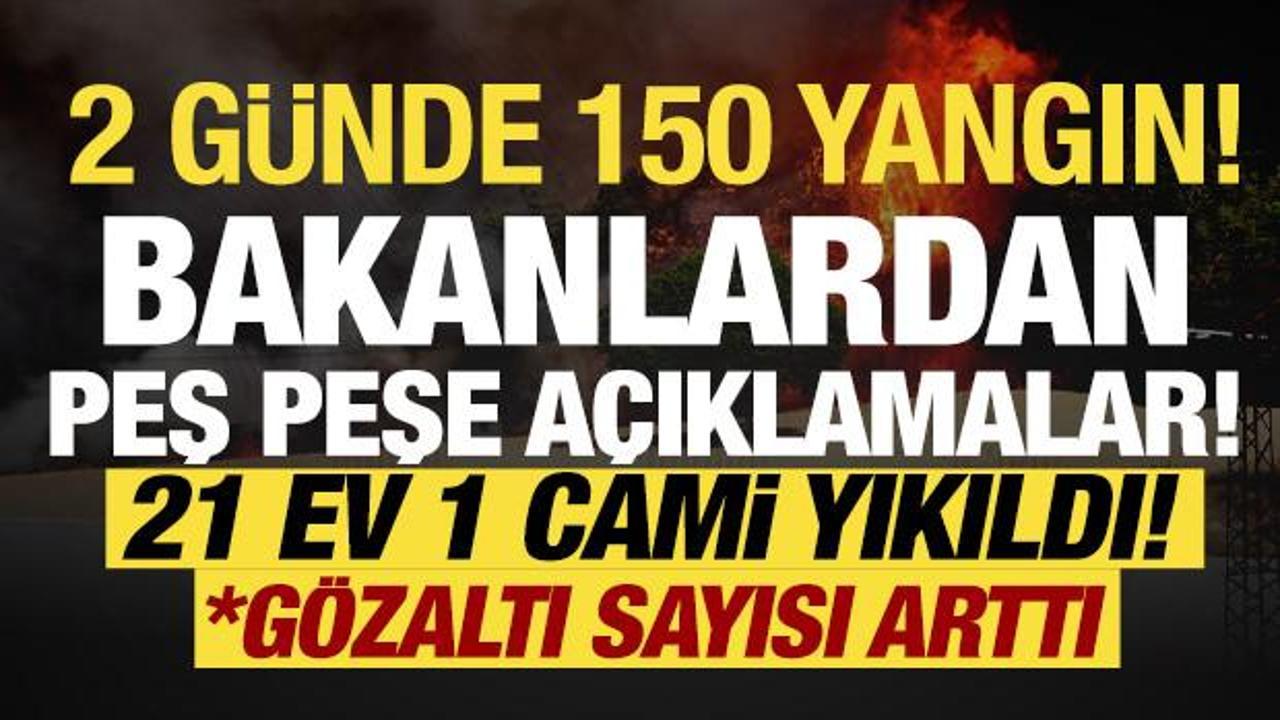 7 kentte yangınlarla mücadele: Bakanlardan peş peşe açıklamalar! Son durum ne?