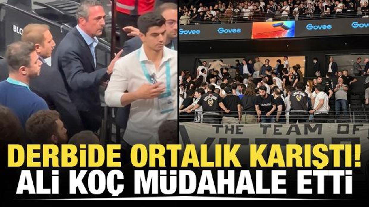 Beşiktaş - Fenerbahçe derbisinde salon gerildi! Ali Koç müdahale etti