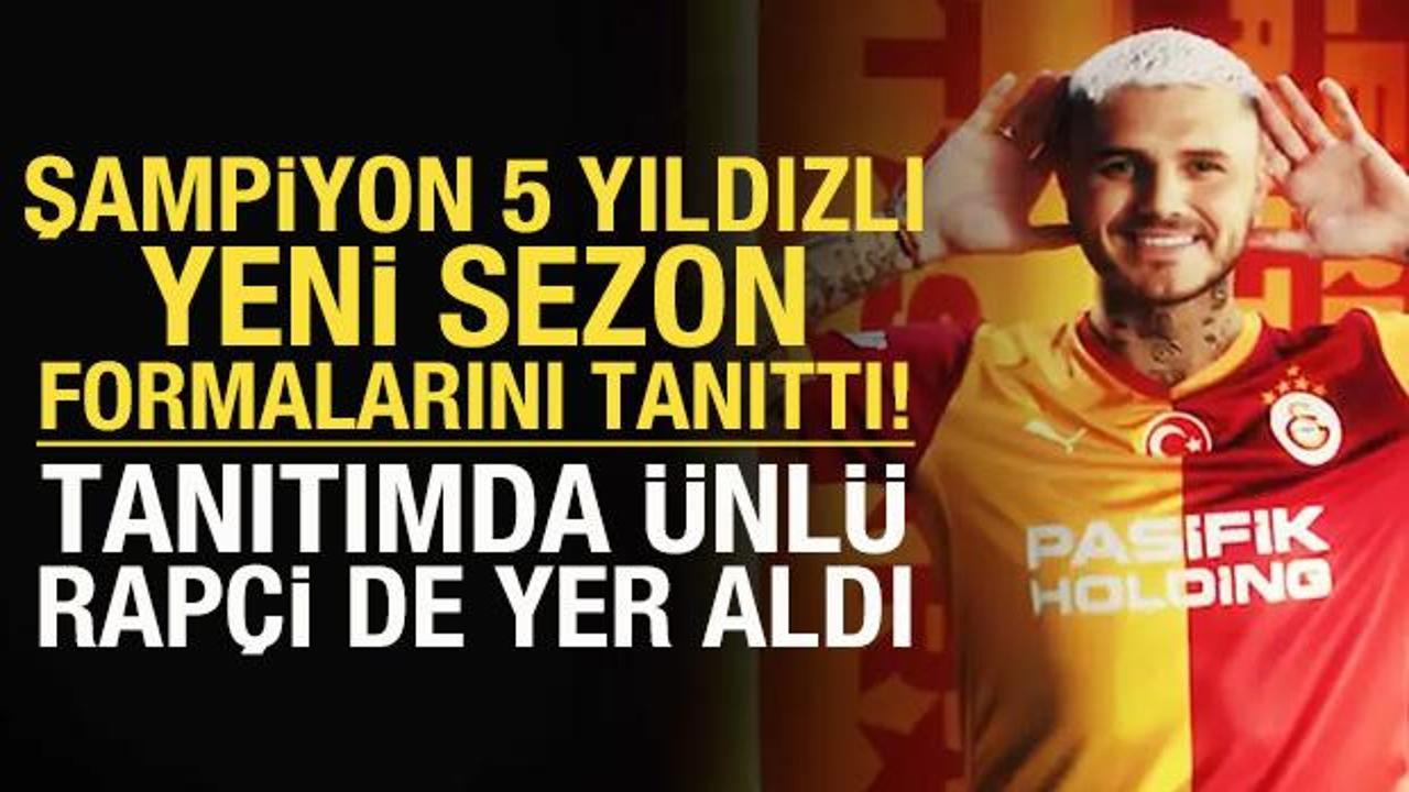 Galatasaray'ın yeni sezon formaları tanıtıldı! Tanıtımda &uuml;nl&uuml; rap&ccedil;i de yer aldı