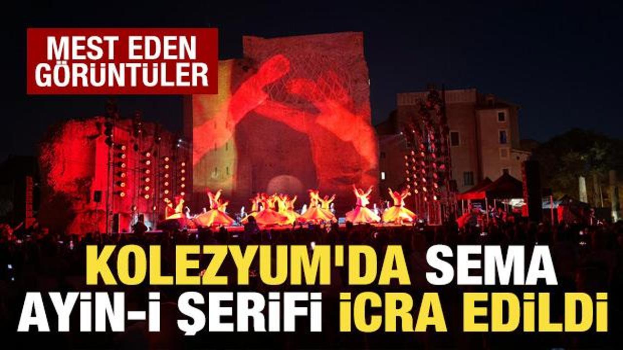 Mest eden görüntüler! Roma Kolezyum'da Sema Ayin-i Şerifi icra edildi