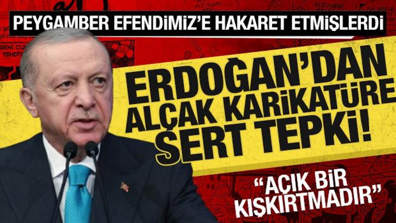 Cumhurbaşkanı Erdoğan'dan skandal karikatüre sert tepki: Açık bir kışkırtmadır!