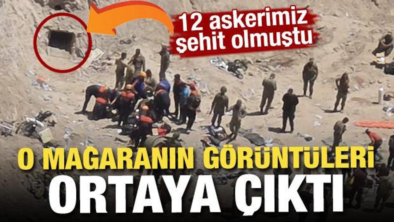12 askerimizin şehit olduğu mağaranın görüntüleri ortaya çıktı