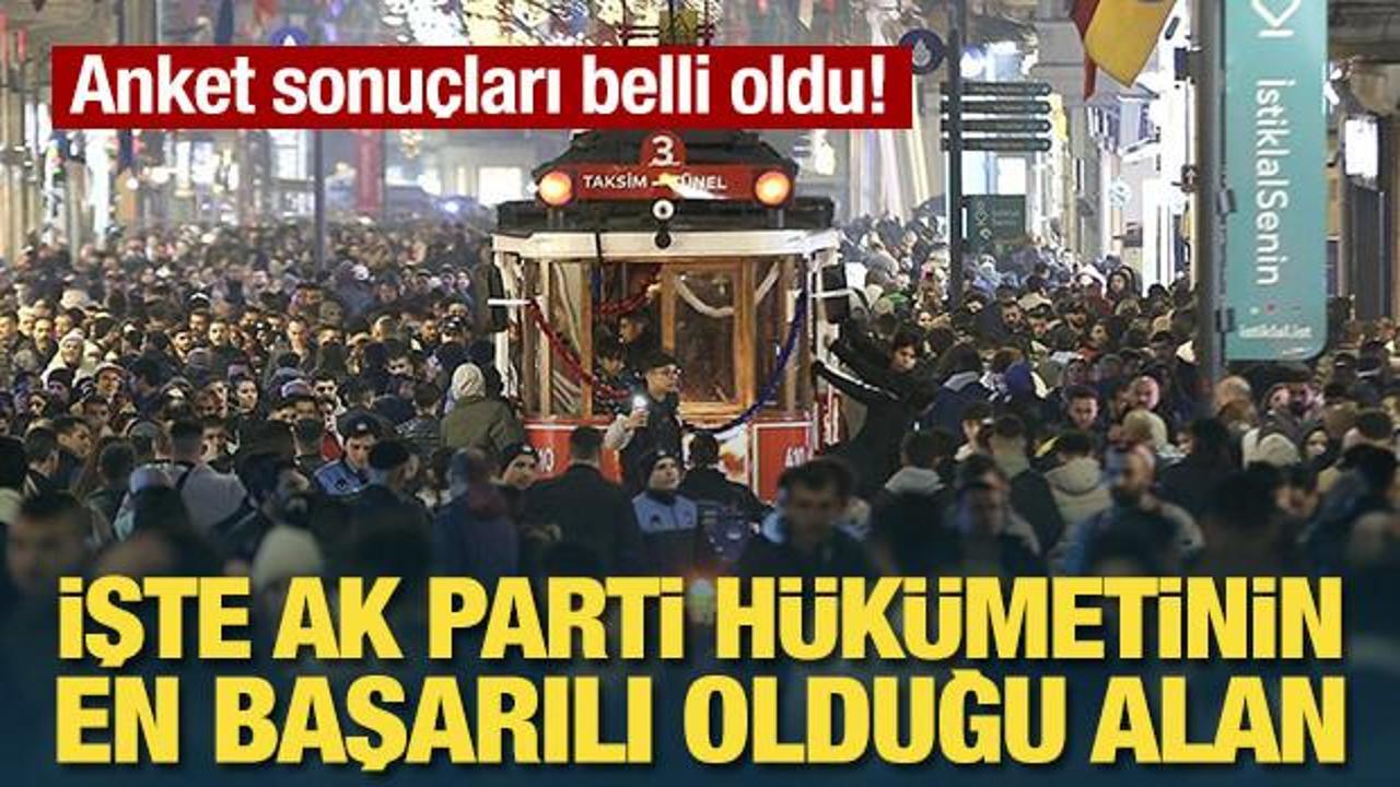 Anket sonuçları belli oldu! İşte AK Parti hükümetinin en başarılı olduğu alan