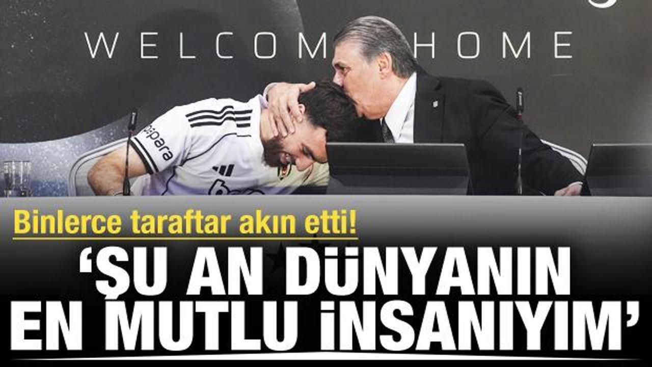 Beşiktaş Orkun K&ouml;k&ccedil;&uuml; i&ccedil;in imza t&ouml;reni d&uuml;zenledi! 'D&uuml;nyanın en mutlu insanıyım'