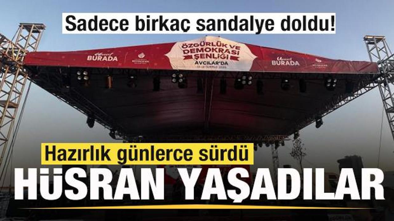 İBB'de hüsran! Hazırlık günlerce sürdü! Sadece birkaç sandalye doldu!