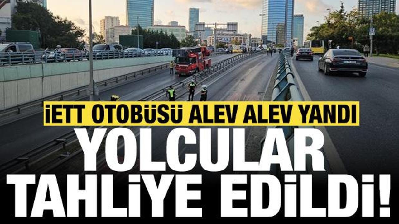 İETT otobüsü alevler içinde kaldı: Ekipler yangına müdahale ediyor!