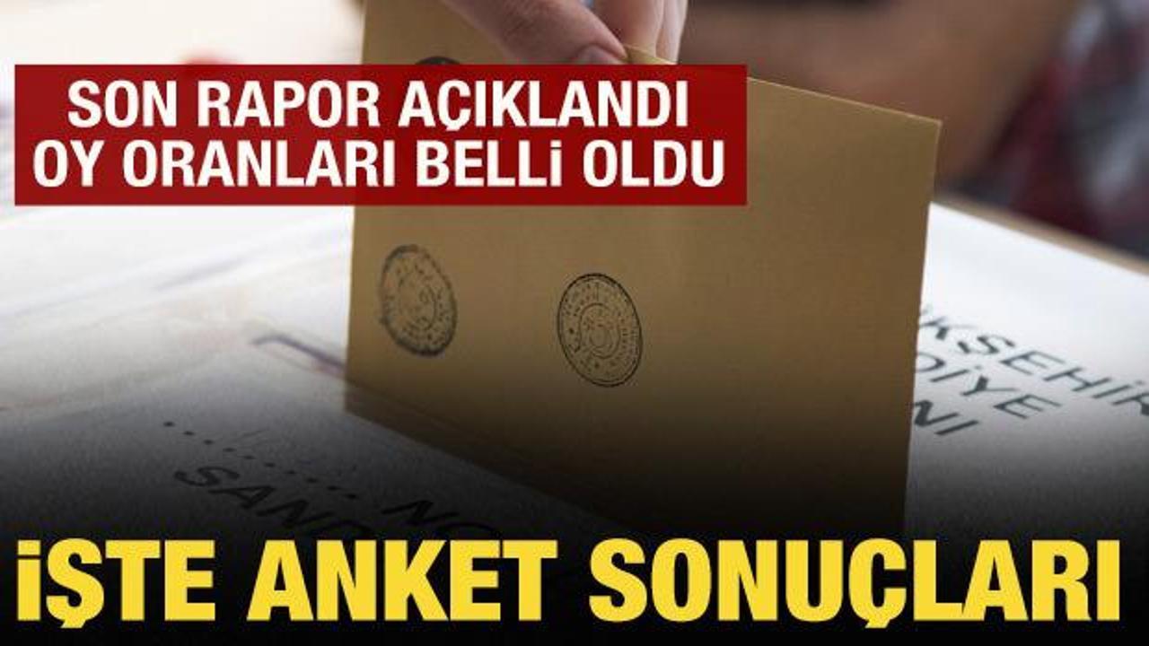 Son Dakika: Son anket sonuçları açıklandı: İşte birinci sıradaki parti!