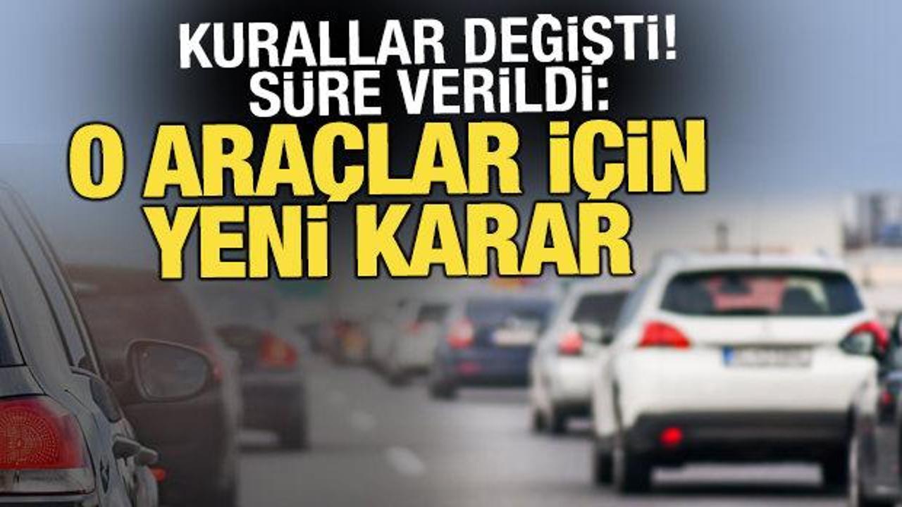 Trafikten men edilen araçlar için '6 ay' kararı