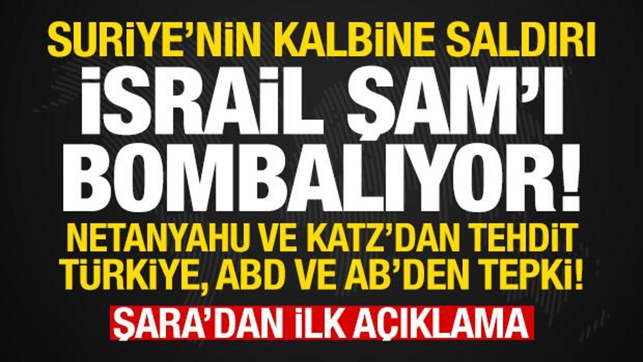 İsrail, Şam'ı bombaladı! Cumhurbaşkanlığı ve Genelkurmay Başkanlığı vuruldu