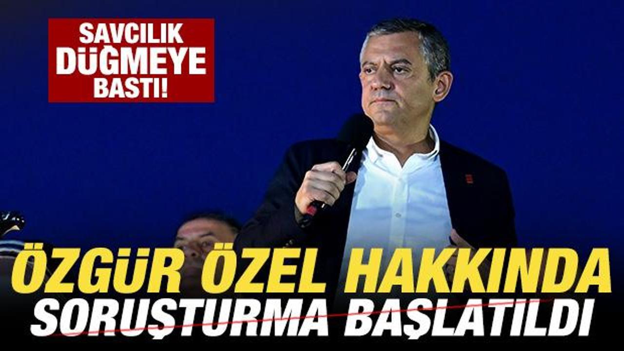 Savcılık düğmeye bastı! CHP lideri Özgür Özel hakkında soruşturma başlatıldı