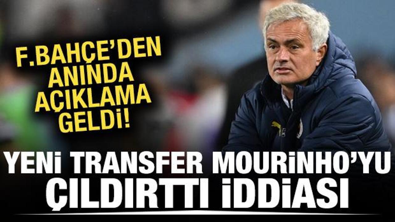 Yeni transfer Mourinho'yu &ccedil;ıldırttı iddiası! Fenerbah&ccedil;e'den a&ccedil;ıklama geldi