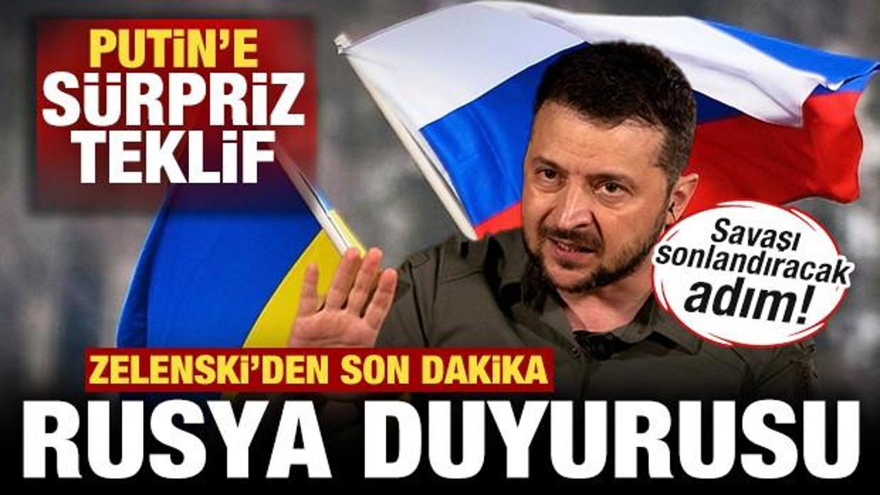 Zelenski'den son dakika Rusya duyurusu! Putin'e sürpriz teklif