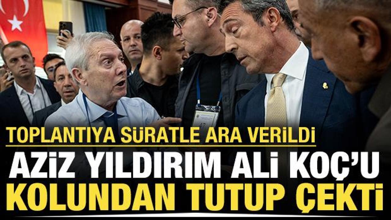 Ali Ko&ccedil; Aziz Yıldırım'la burun buruna geldi: Kongreye ara verildi