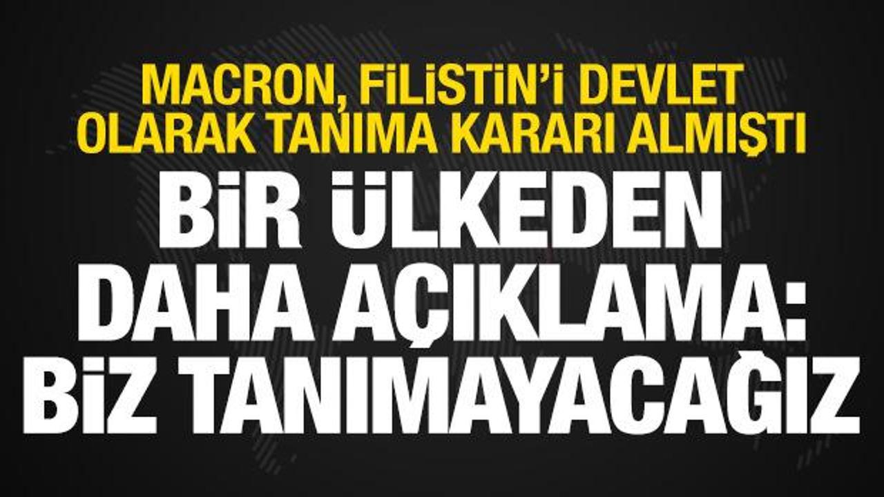 Almanya: Kısa vadede Filistin'i tanımayı d&uuml;ş&uuml;nm&uuml;yoruz