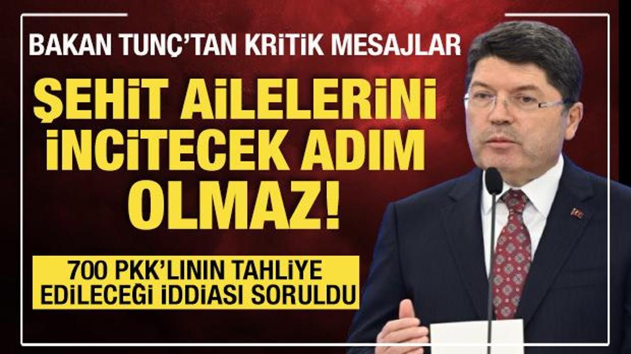 Bakan Tun&ccedil;'tan 'Ter&ouml;rs&uuml;z T&uuml;rkiye' mesajı: Şehit ailelerini incitecek adım olmaz!