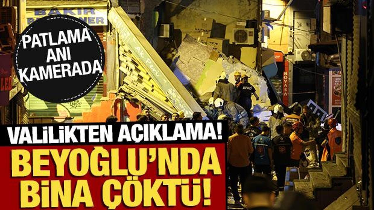 Beyoğlu'nda iki katlı bina patlamanın ardından &ccedil;&ouml;kt&uuml;