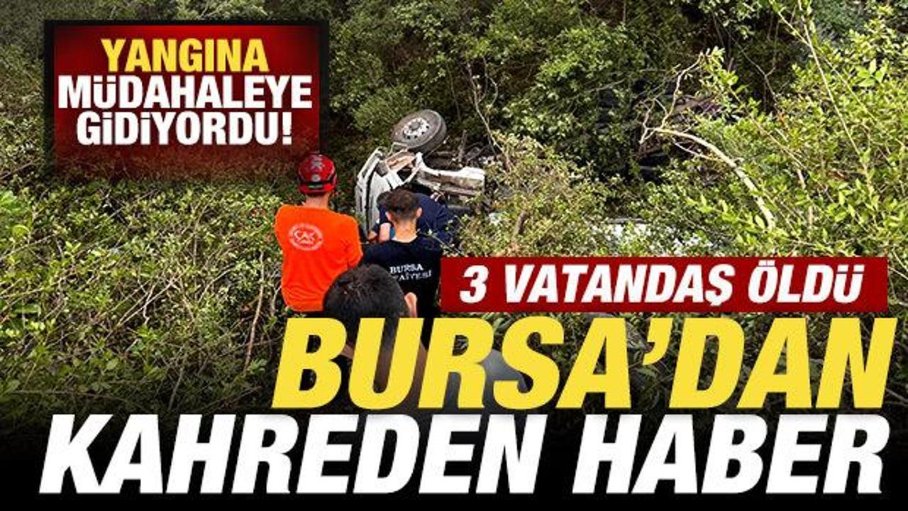 Bursa'dan kahreden haber! Yangına müdahaleye giden tanker devrildi: 3 vatandaş öldü