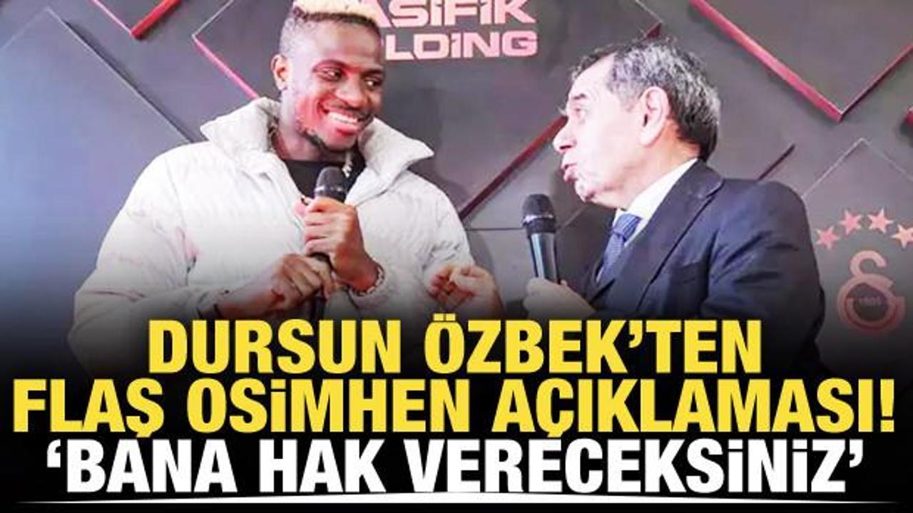Dursun &Ouml;zbek'ten flaş Osimhen a&ccedil;ıklaması! 'Bana hak vereceksiniz'