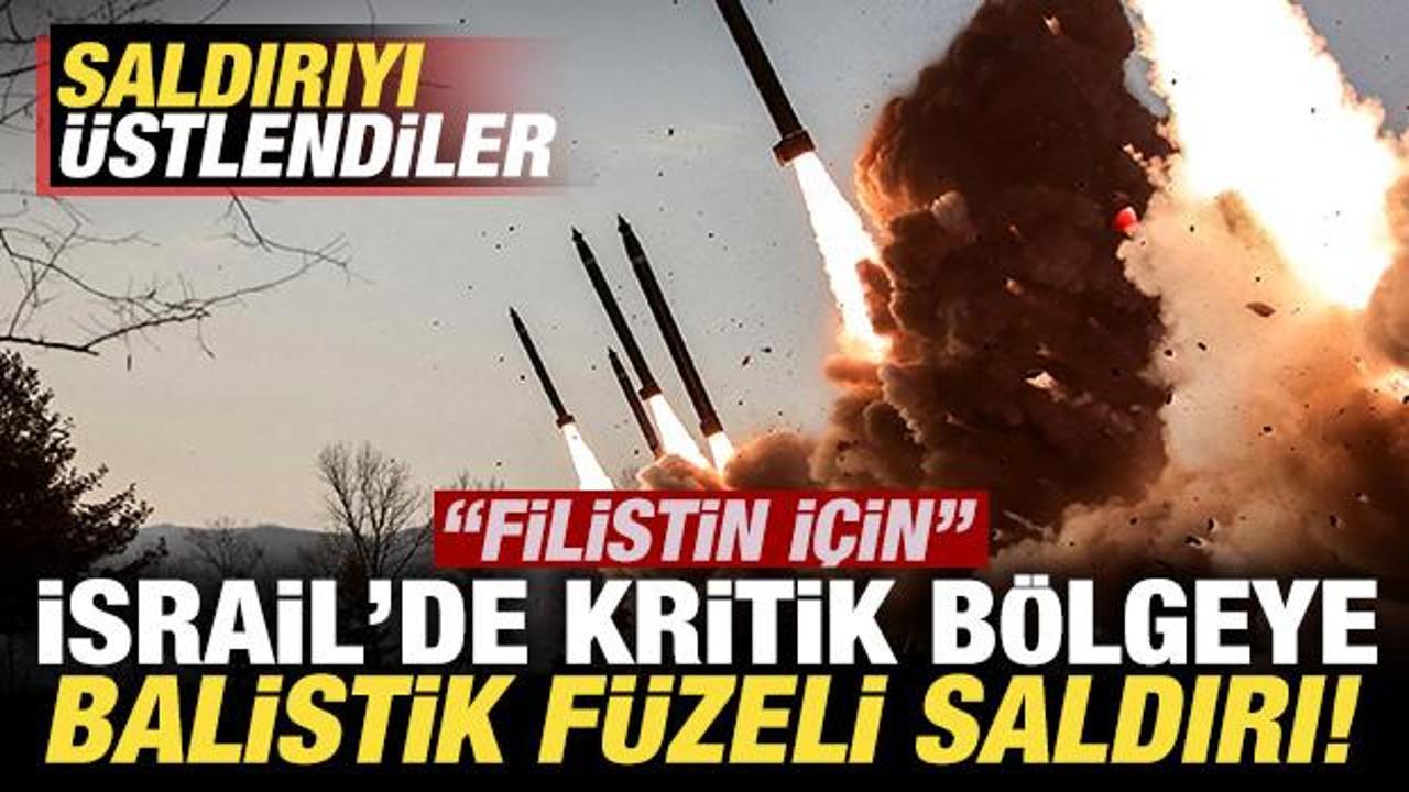 İsrail'e balistik f&uuml;zeli saldırı! Sirenler &ccedil;aldı! Saldırıyı &uuml;stlendiler: Filistin i&ccedil;in