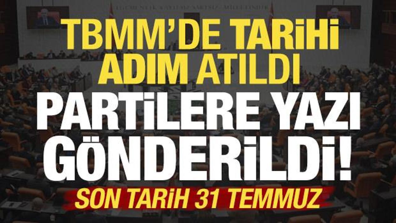 Partilere yazı gönderildi! TBMM'de son dakika gelişmesi...