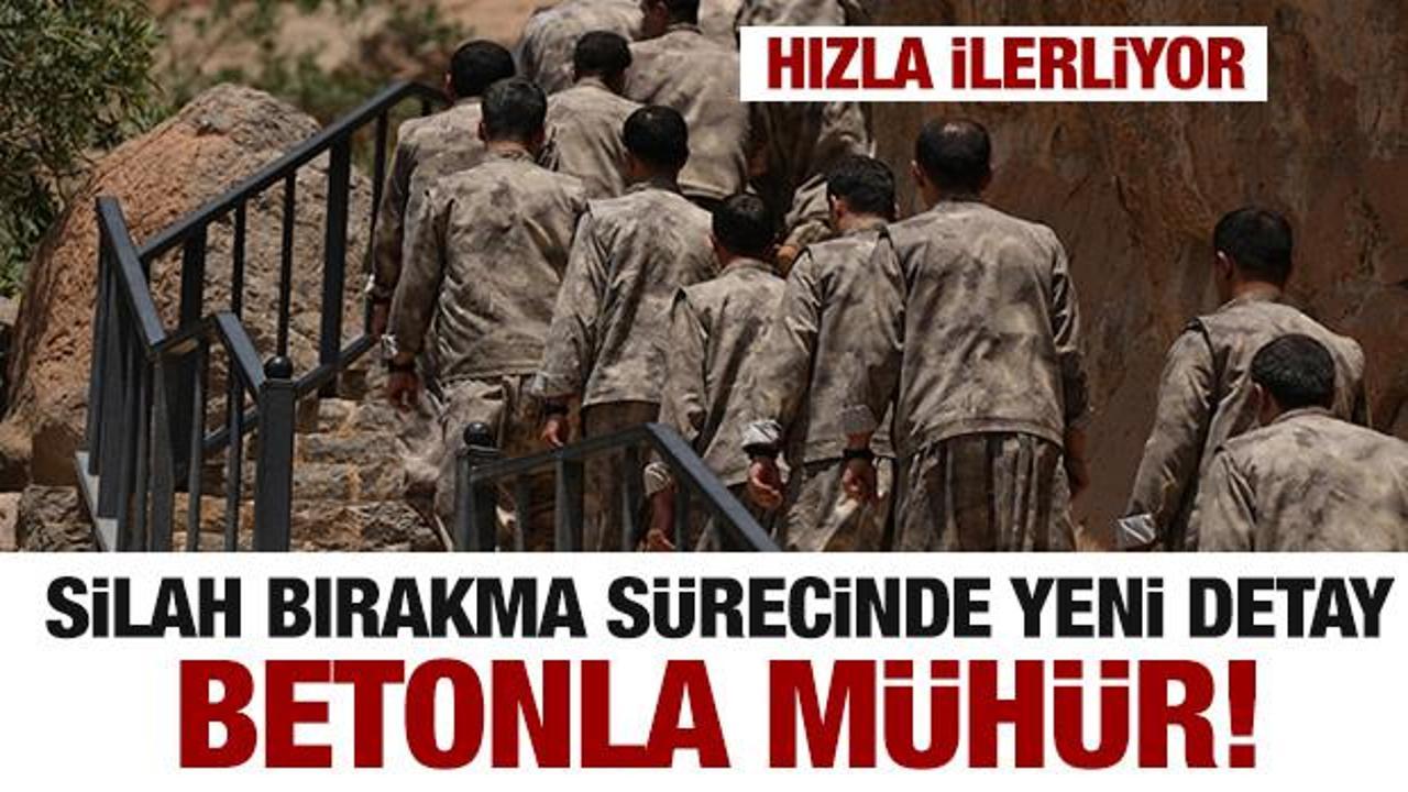 PKK'nın silah bırakmasında yeni gelişme! Betonla m&uuml;h&uuml;r...