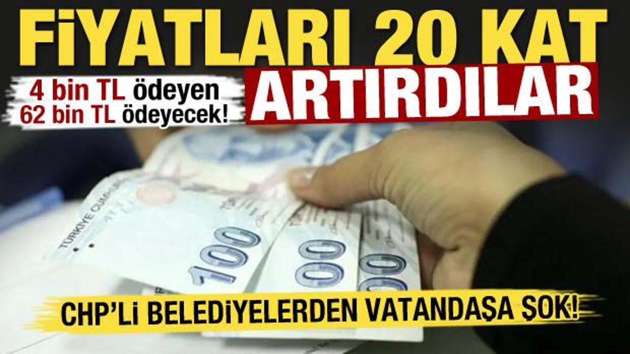 CHP'li belediyelerden vatandaşa şok! Fiyatları 20 kat artırdılar