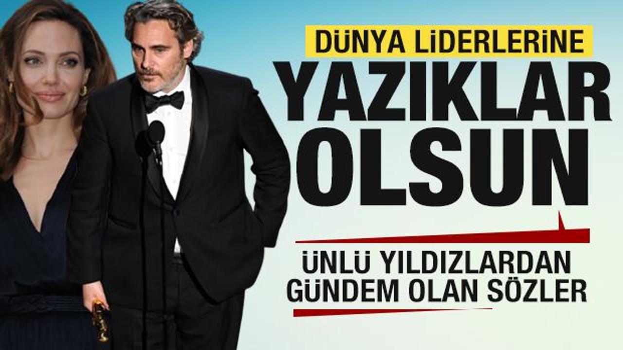 D&uuml;nyaca &uuml;nl&uuml; oyuncu Phoenix ve Angelina Jolie'dan tepki: D&uuml;nya liderlerine yazıklar olsun