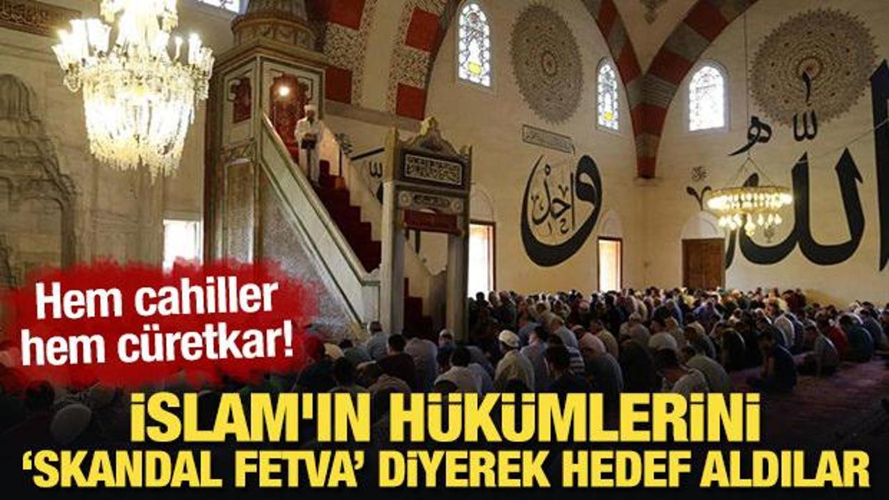Hem cahiller hem c&uuml;retkar! İslam'ın h&uuml;k&uuml;mlerini "skandal fetva" diyerek hedef aldılar